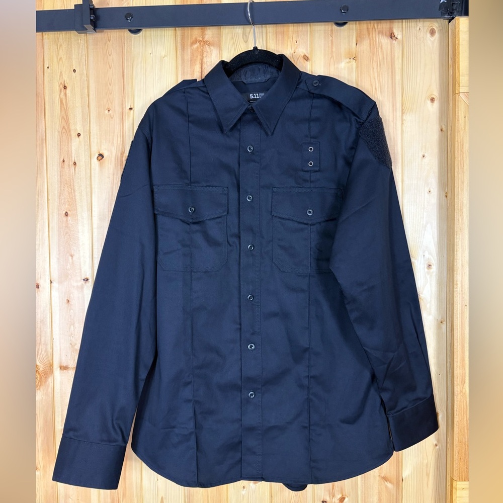 5.11 Tactical Class A PDU Twill Long Sleeve Shirt Medium Midnight Navy UPF 50+